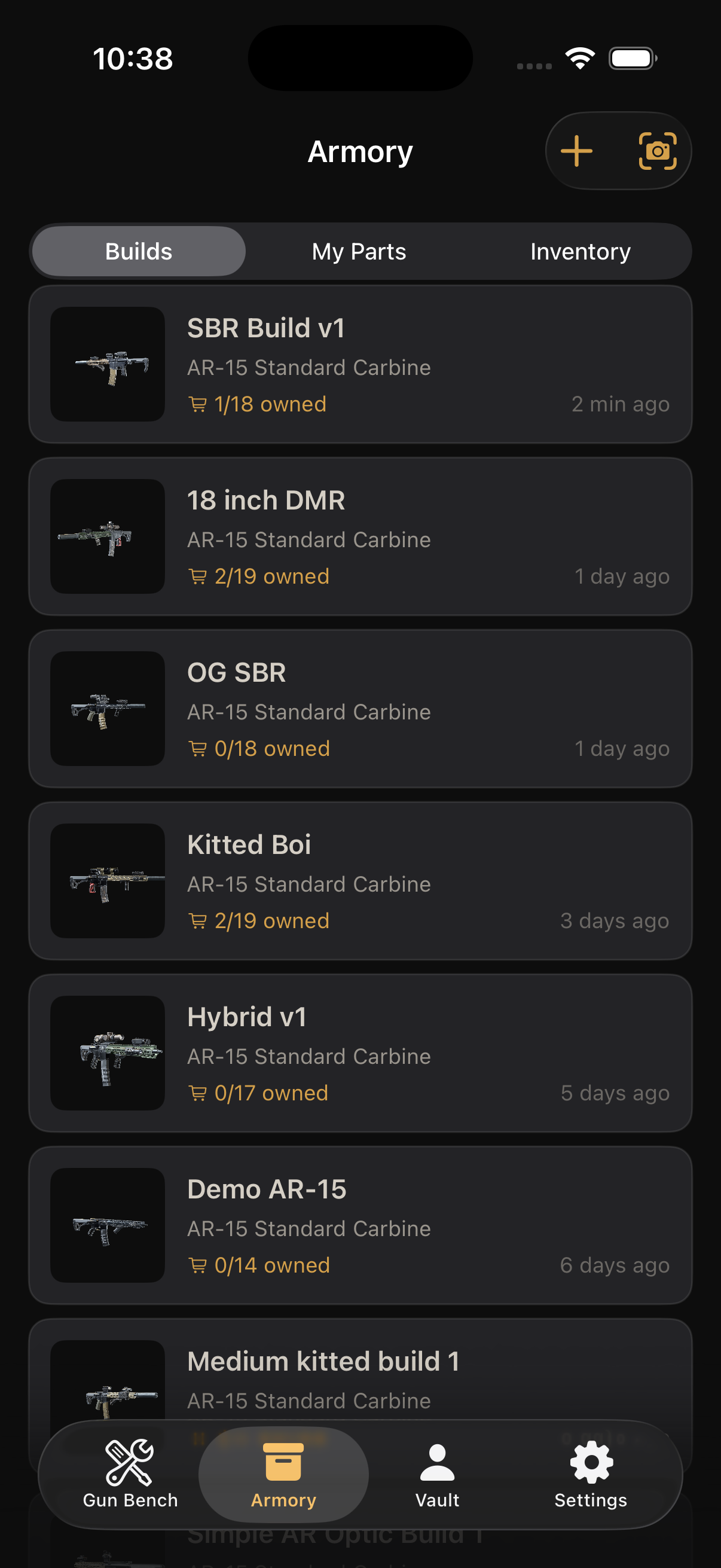 The Gear Guy armory build list