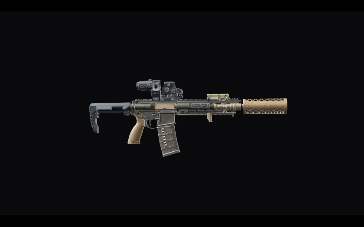 HK416 Spec-Ops configuration on the Gear Guy bench