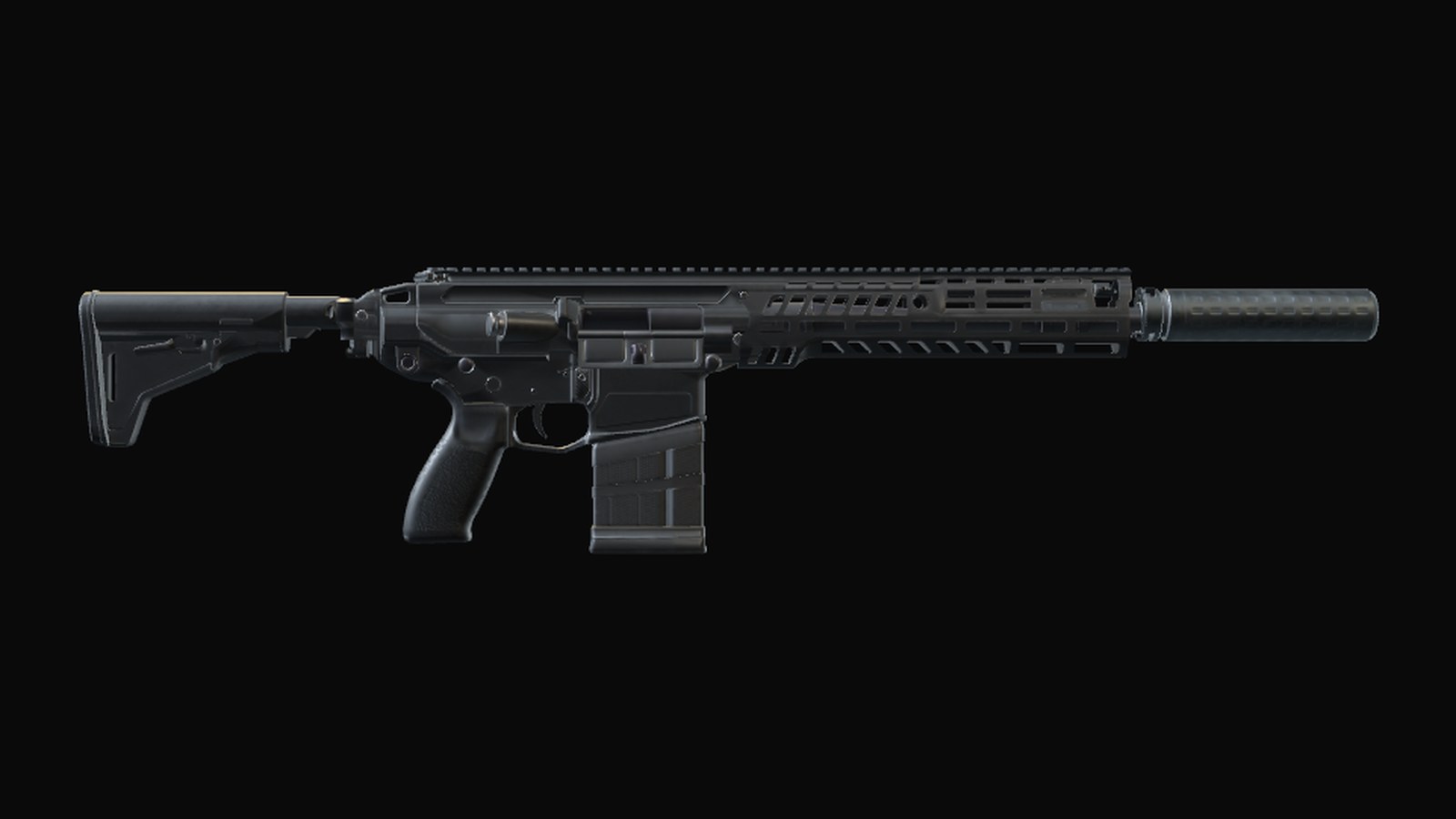 SIG MCX Spear with a SIG SRD762-QD suppressor over its Taper-Lok brake